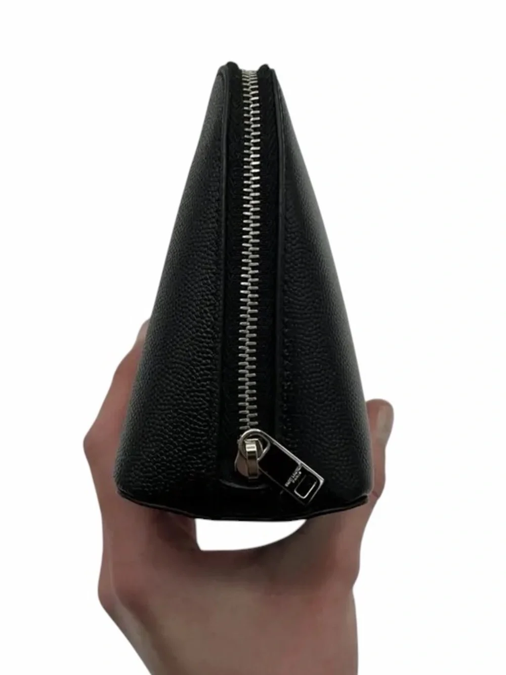 Saint Laurent ‘Exclusive’ Black Pebbled Leather Cosmetic Bag With Dust Bag + Box - Picture 5 of 7